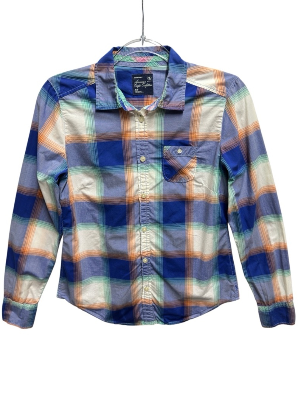 Pure Cotton Knit Boyfriend Chino Chambray Plaid Windowpane Checkered Shirt